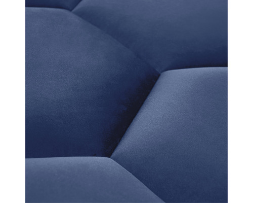 Riviera Hexagon wandkussen, donkerblauw fluweellook, 29 x 34 cm