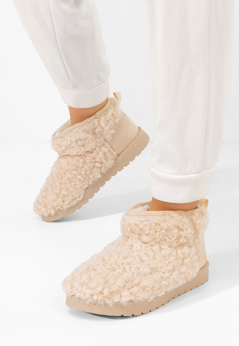 Bottes de neige femme beige Mivora