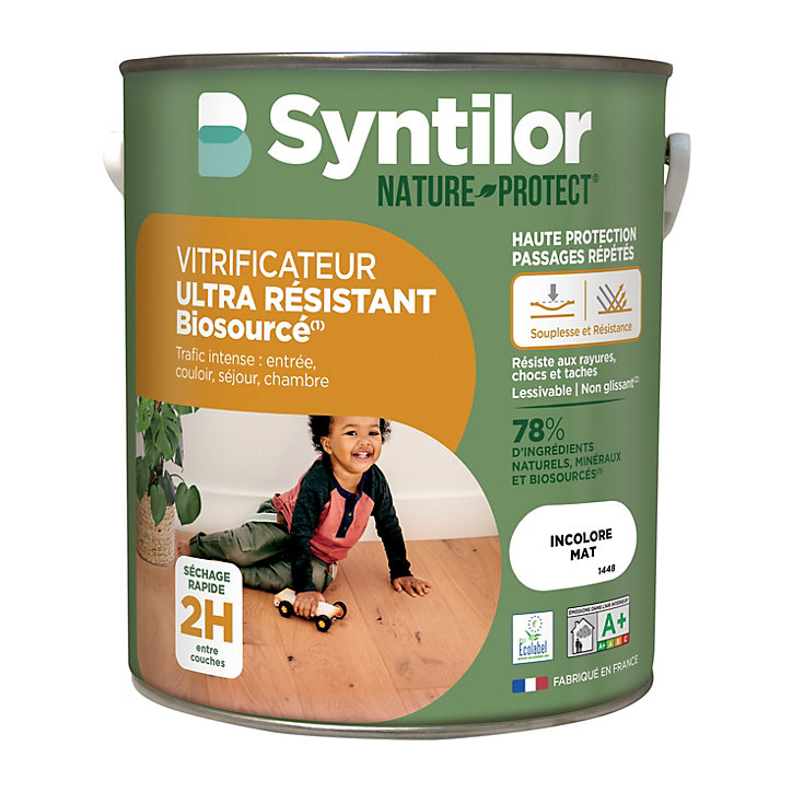 Vitrificateur Syntilor ultra résistant biosourcé Nature Protect incolore mat 5L