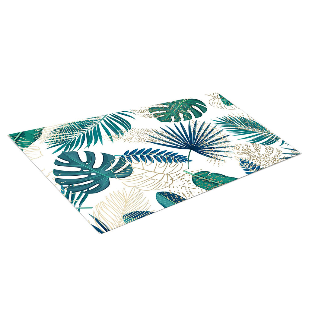 Set de table polypropylène tropical vert et doré 31x42cm