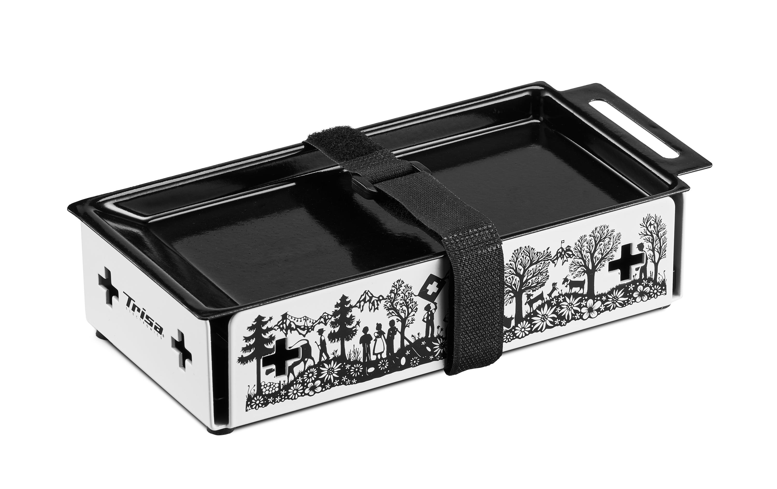 Teelicht-Raclette Kitchenette, Schwarz/WeissKerzen-Raclette