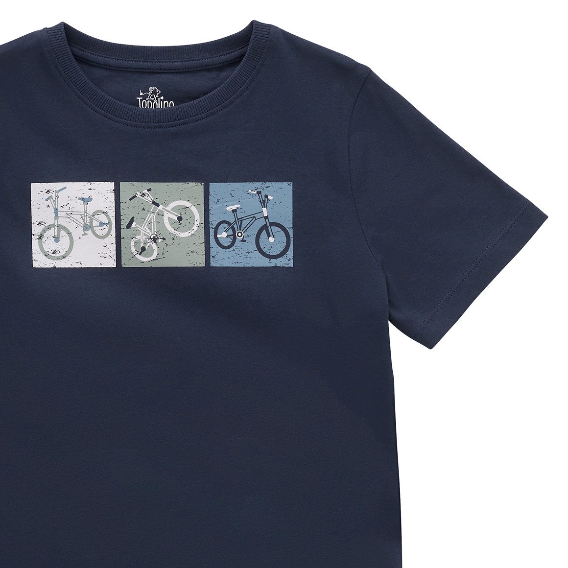Topolino Jungen T-Shirt mit Fahrrad-Print dunkelblau