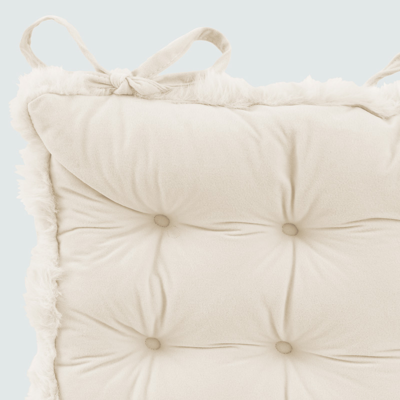 Dessus de chaise 'Louve' blanc cassé