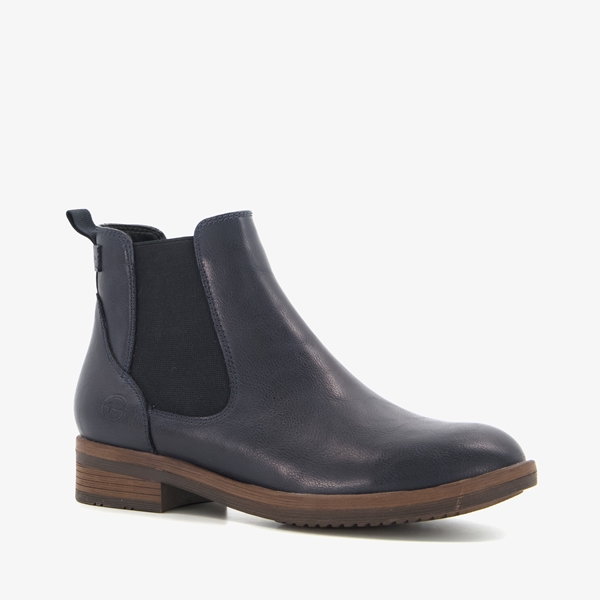 Tamaris lage Chelsea boots donkerblauw