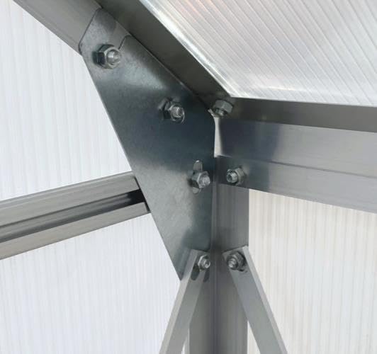 ESTEXO Aluminium Gewächshaus 11,2 m³ Frühbeet 370x190x195 cm inkl. Fundament Alu Treibhaus Tomatenhaus Pflanzhaus