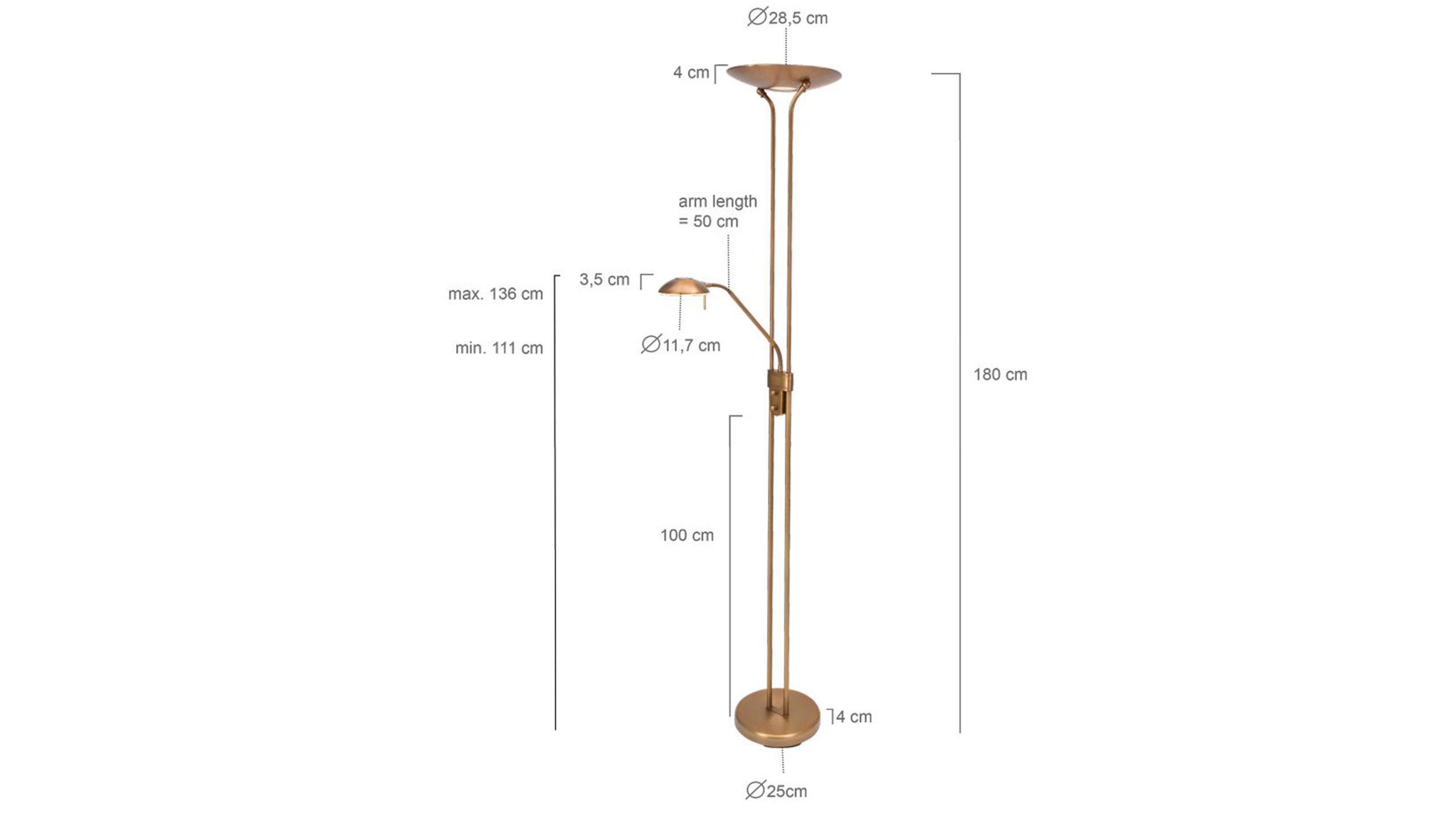 Vloerlamp 7500BR Biron Mexlite B28.5 x D28.5 cm