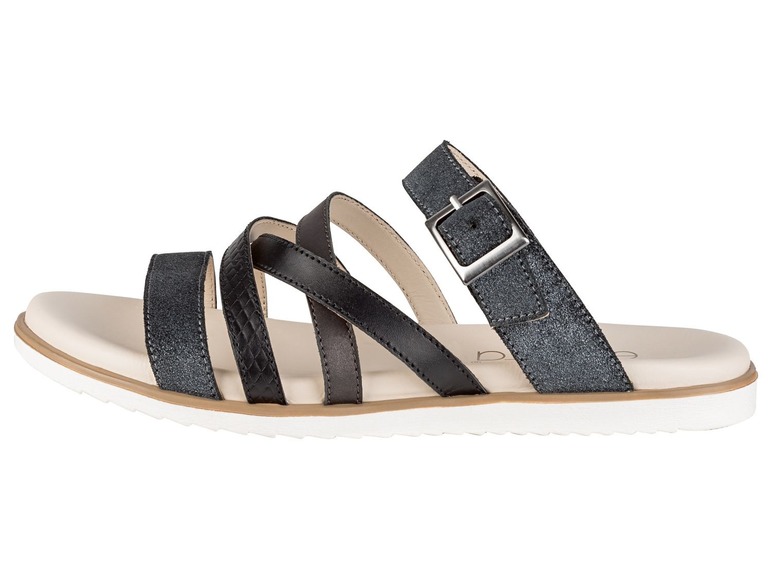 Dames sandaal/pantolette van leer
