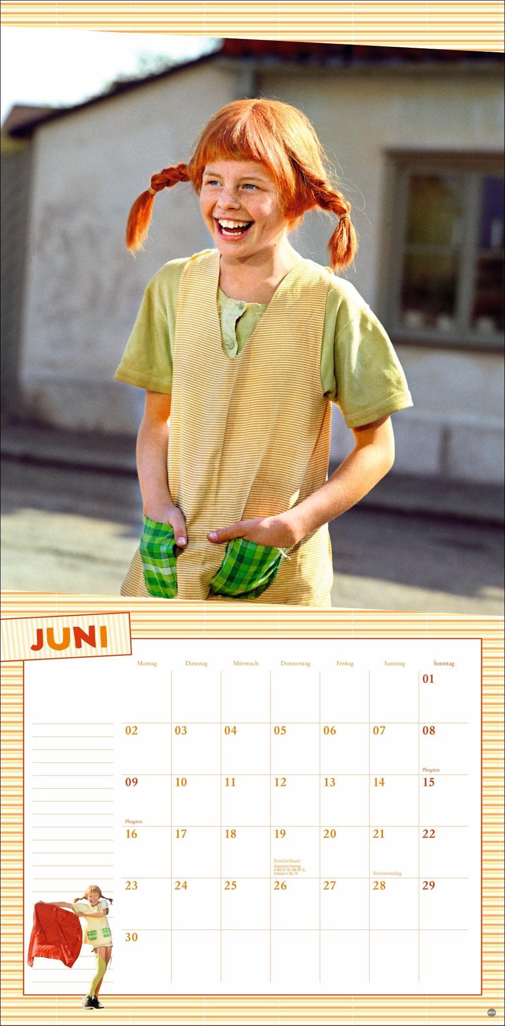 Pippi Langstrumpf Broschurkalender 2025