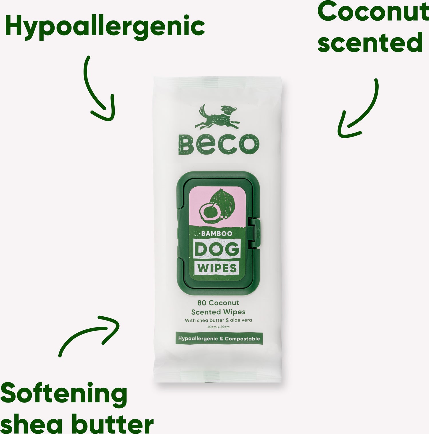 Beco vochtige doekjes kokos 80 stuks