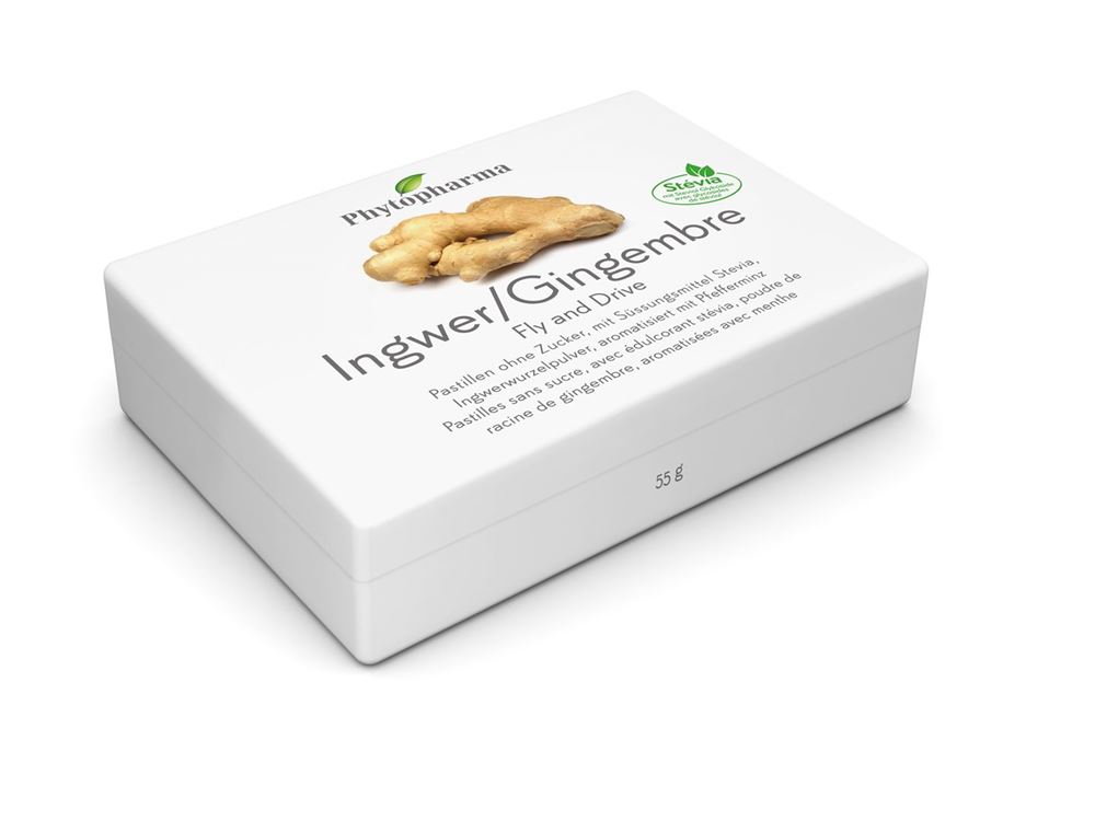 PHYTOPHARMA Ingwer Fly and Drive<br>40 Stück, Pastillen