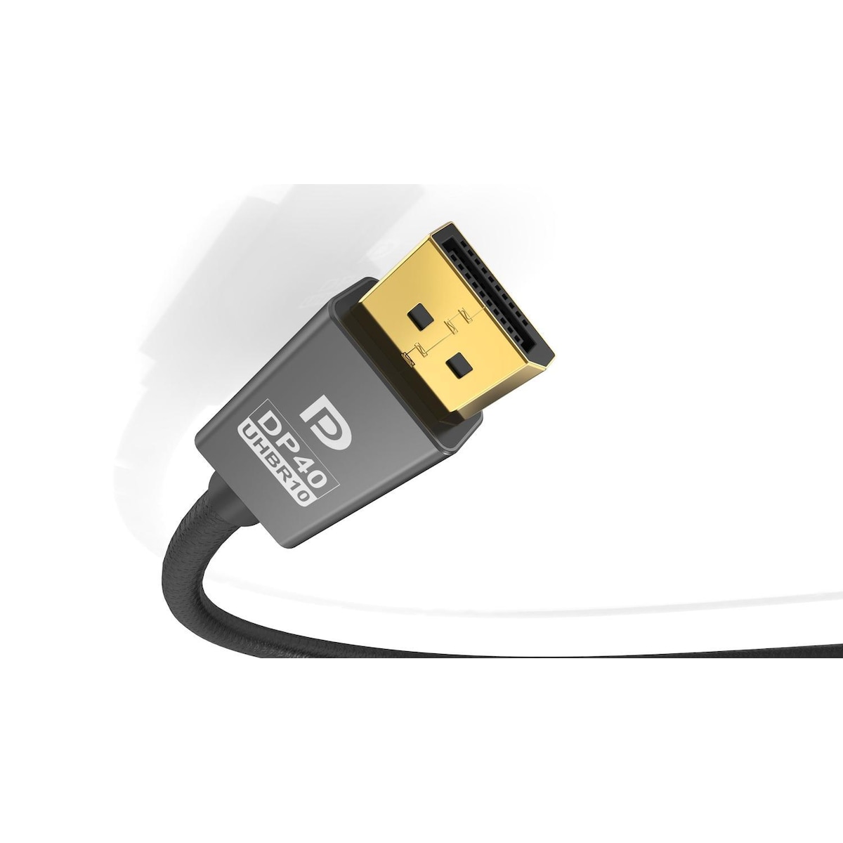 NORDIC-SERTIFISERT KABLER 1m nylonflettet Displayportkabel 1,4 UHD 8K60Hz 4K144Hz HBR3 32,4Gbps 10-bit HDR