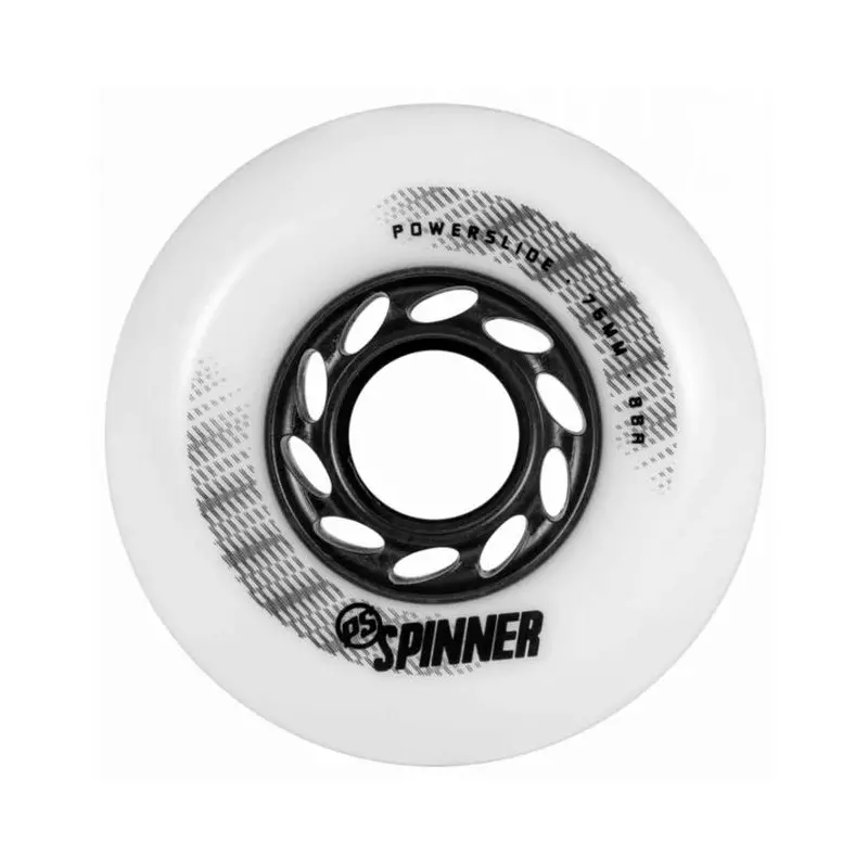 Roue roller en ligne POWERSLIDE Spinner 76mm/88a, matte white, 4-Pack