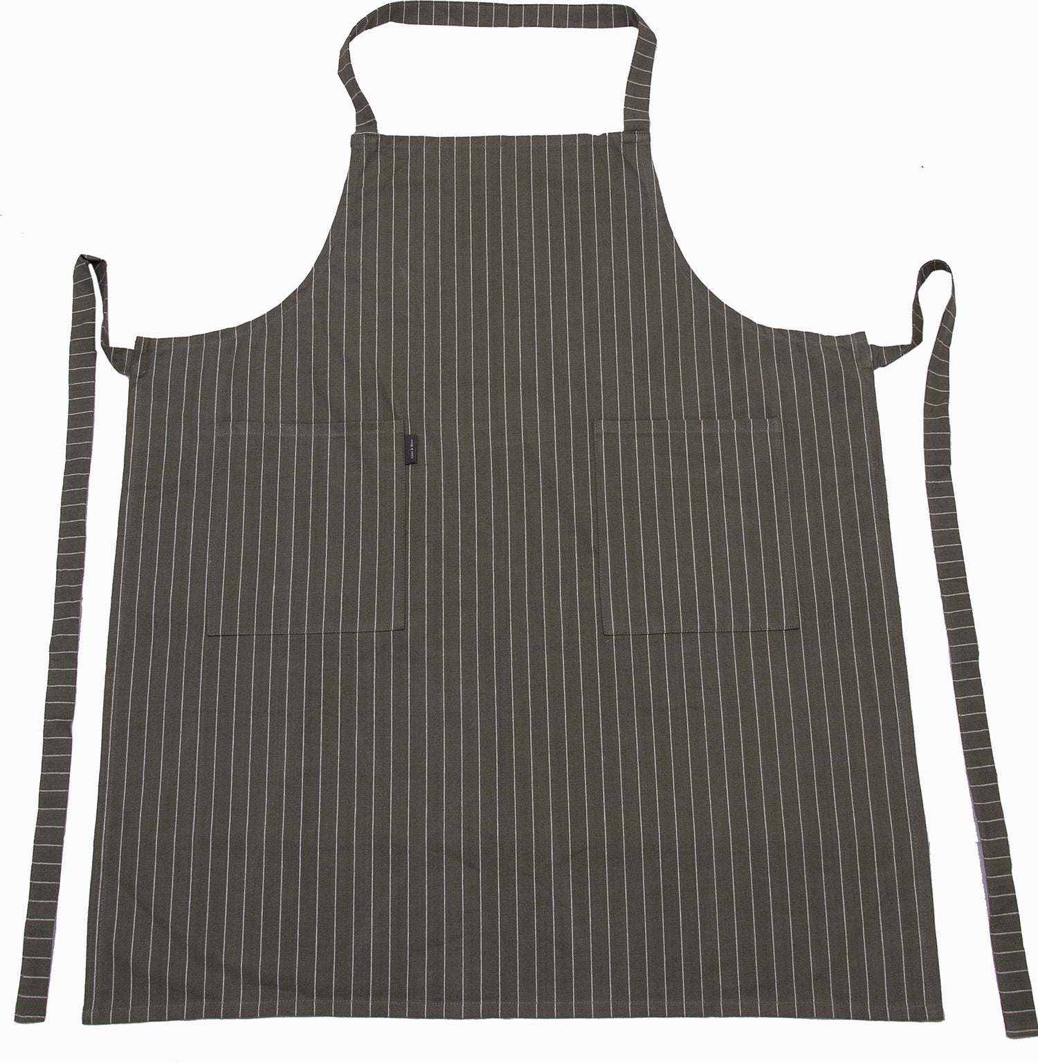 Linen & More schort Pinstripe antraciet 75 x 90 cm