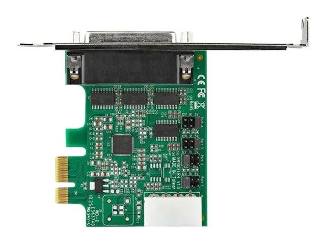 StarTech.com 4-port PCI Express RS232 Serial Adapter Card, PCIe RS232 Serial Host Controller Card, PCIe to Serial DB9 Card, 16950 UART, Desktop Expansion Card, Windows, macOS, Linux - Full/Low-Profile Brackets (PEX4S953) - Seriel adapter - PCIe - RS-