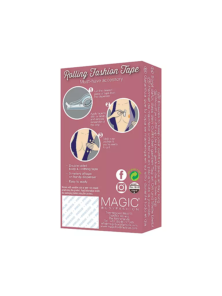 MAGIC BODYFASHION Rolling Fashion Tape clear transparent
