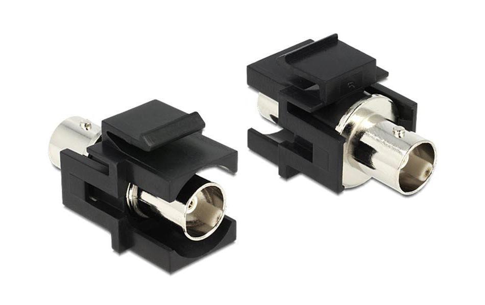 Keystone-Modul BNC SchwarzBuchse-Buchse, schwarz