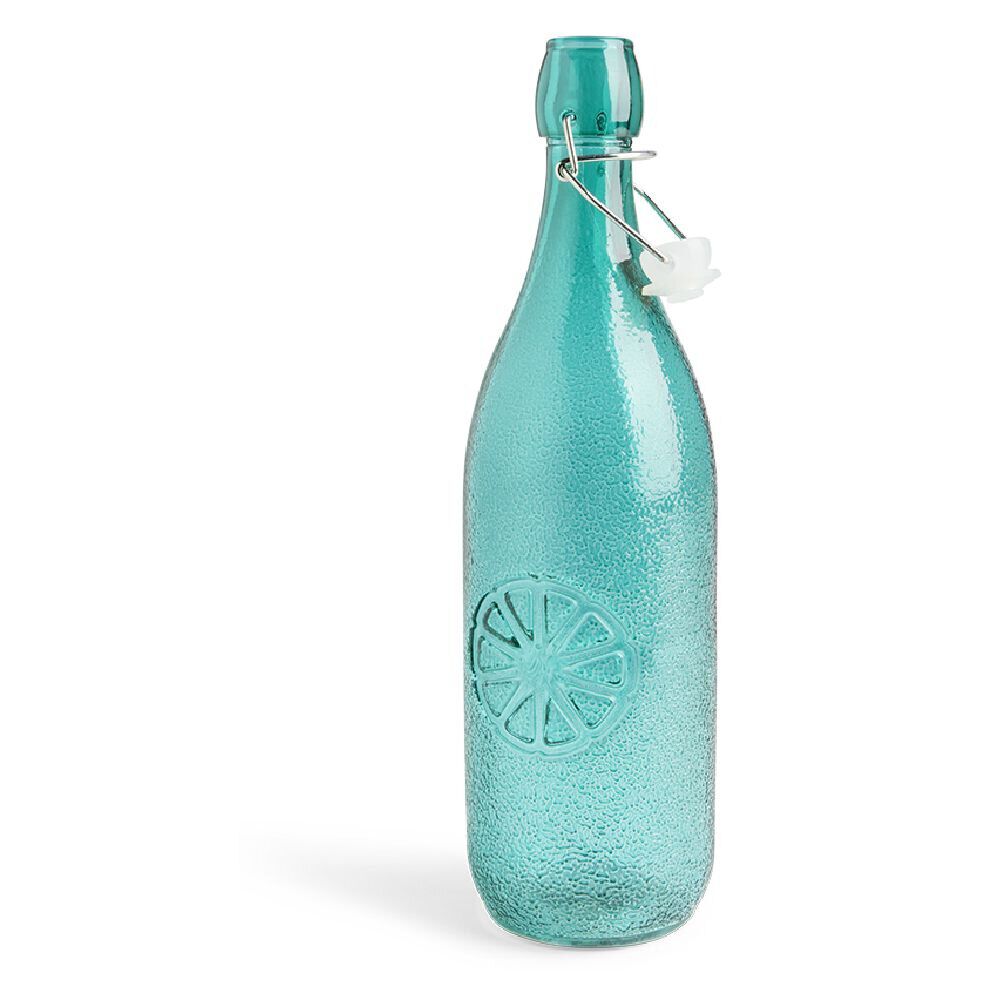 Bouteille limonade 1L verre vert Ø8,5xH32cm