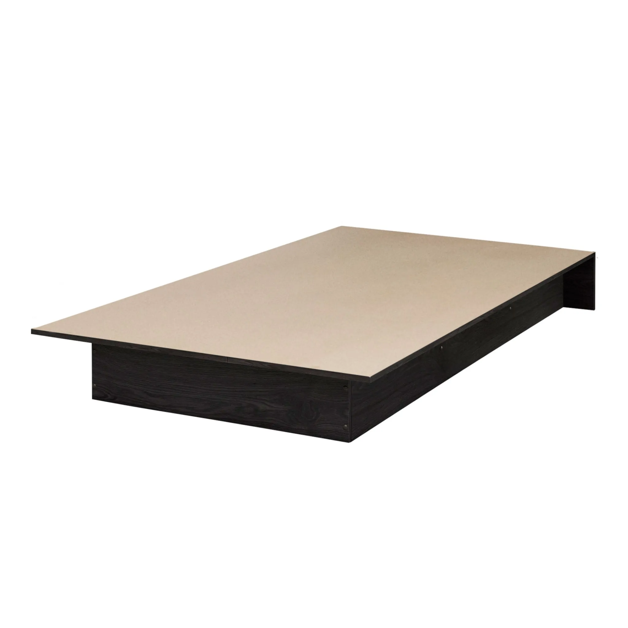 South Shore Lit Simple plateforme - Libra Chêne gris