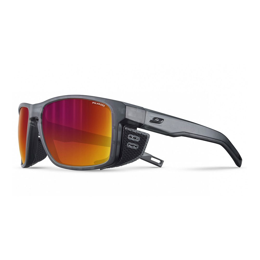 Julbo SHIELD L - Lunettes de soleil polarisés black translu/black/rouge