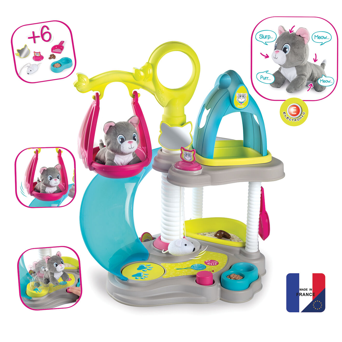 Smoby Maison des chats bleu - 31x32.1x55.2 cm