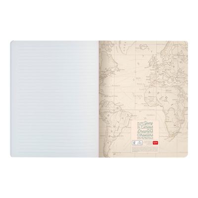 LEGAMI Travel Large B5 - Cahier de notes - relié - 185 x 248 mm - 40 feuilles / 80 pages - blanc - ligné