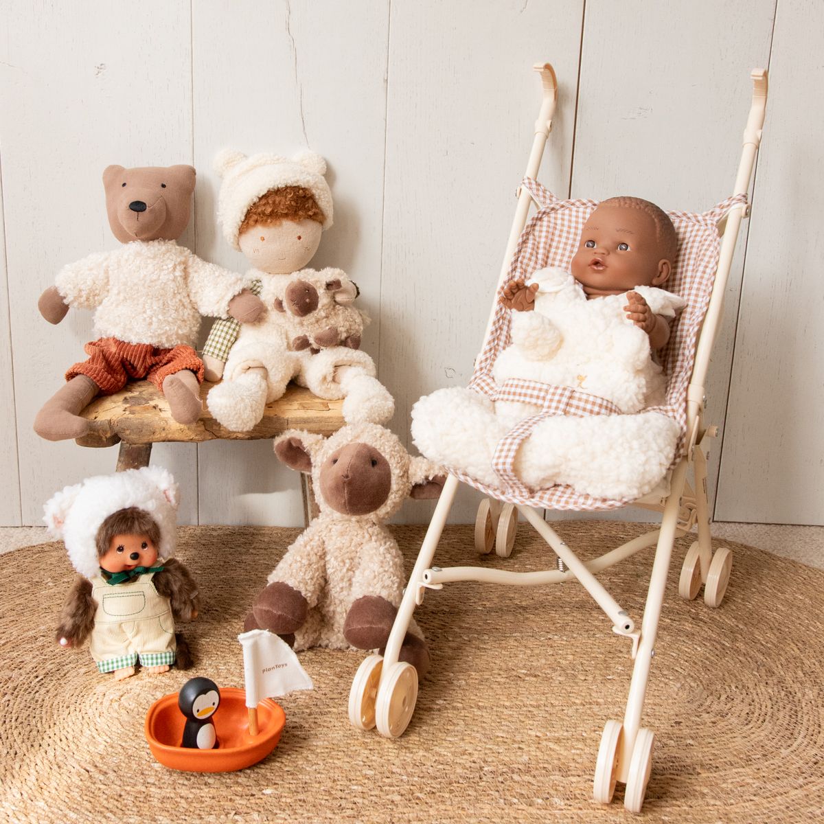 Poupée en tissu berger mouton Frisette