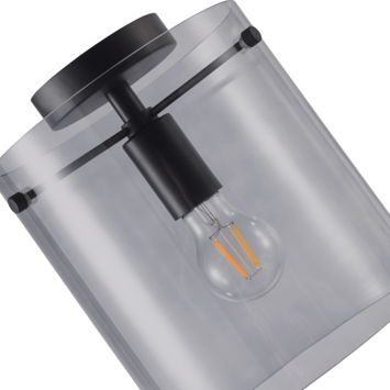 Plafondlamp Hugo E27 zwart