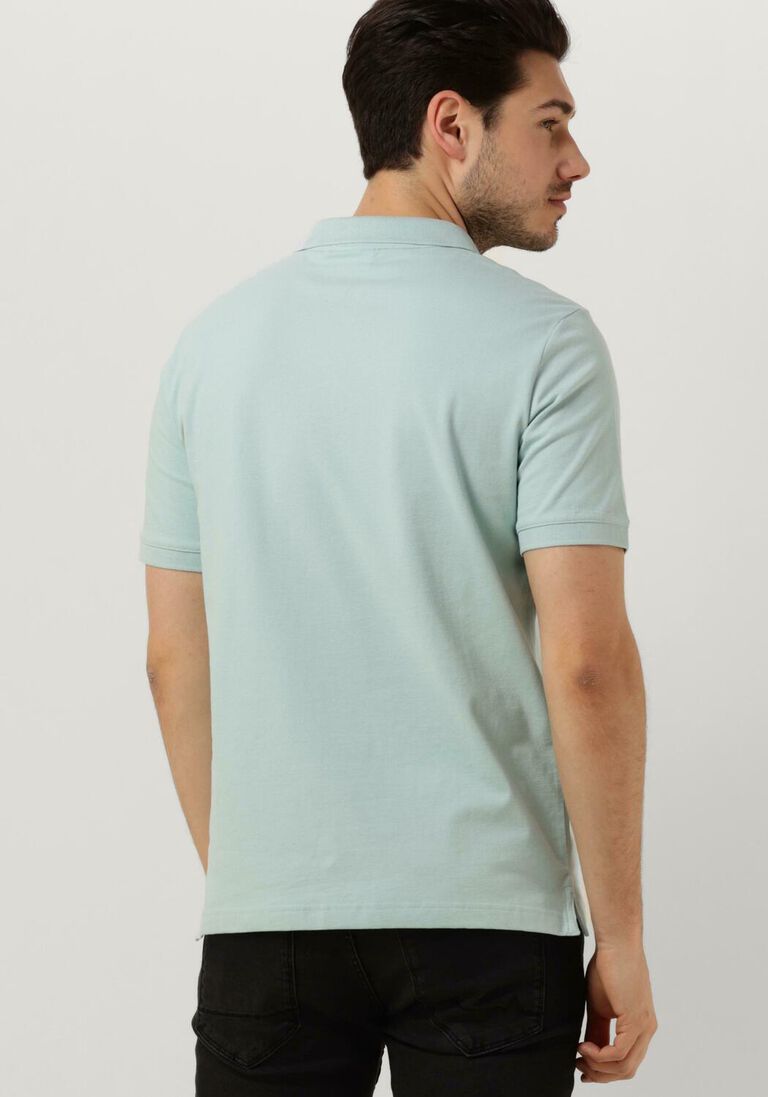 CALVIN KLEIN lichtblauwe calvin klein polo stretch pique slim button polo