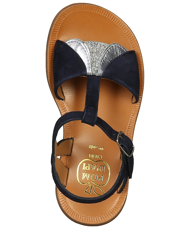 Leder-Sandalen PLAGETTE ART in marine