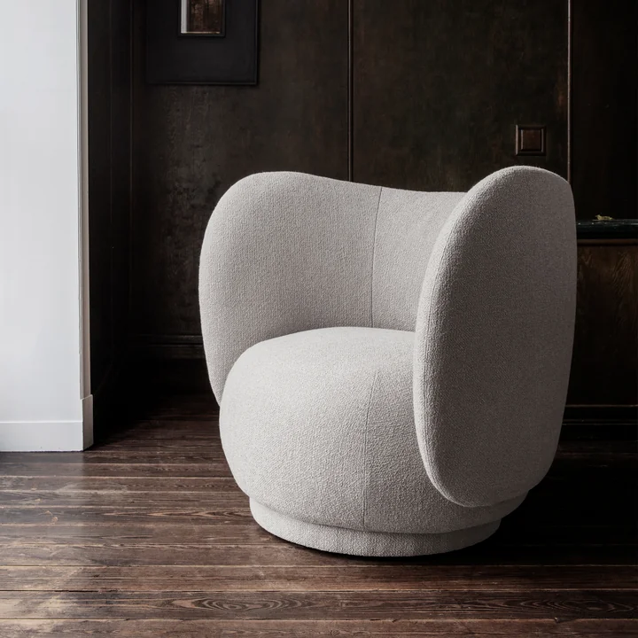 Ferm Living - Rico Lounge Chair, Bouclé sand