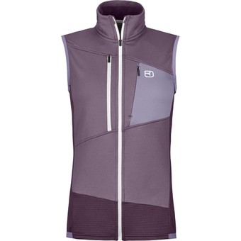 Ortovox Fleece Grid Weste Dark Wild Berry Damen