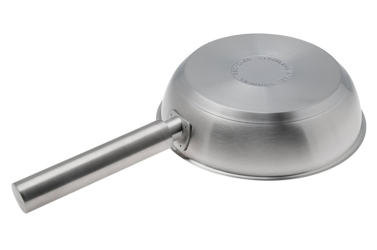 Combekk SUS-Y Pro 151120 Uncoated Recycled Stainless Steel, koekenpan, 20 cm
