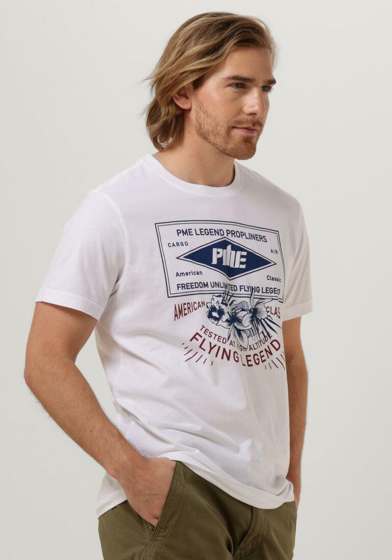 PME LEGEND witte pme legend t-shirt short sleeve r-neck single jersey lw play