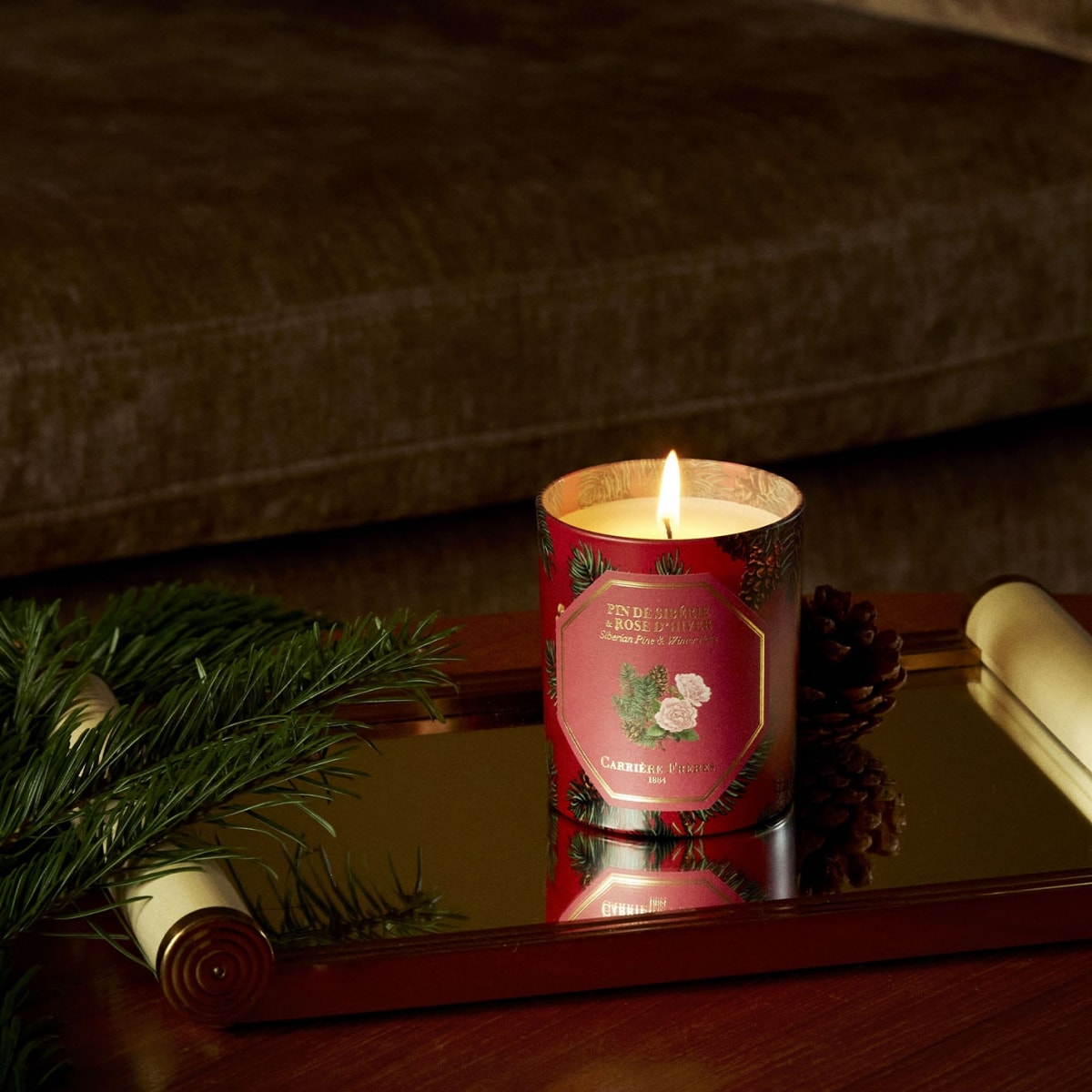 CARRIÈRE FRÈRES Pin de Sibérie &  Rose d’Hiver Bougie parfumée