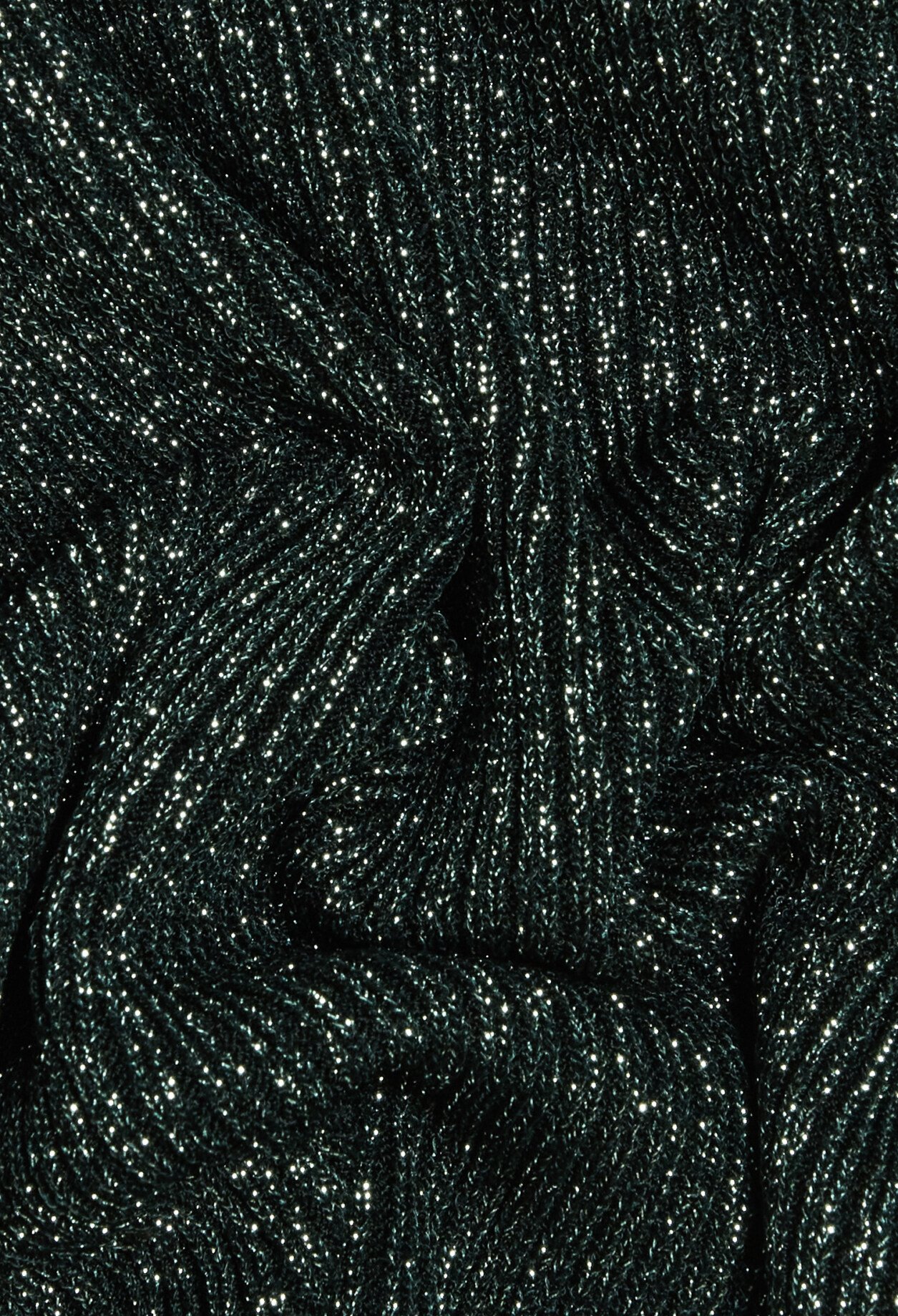 Pull argent maille scintillante