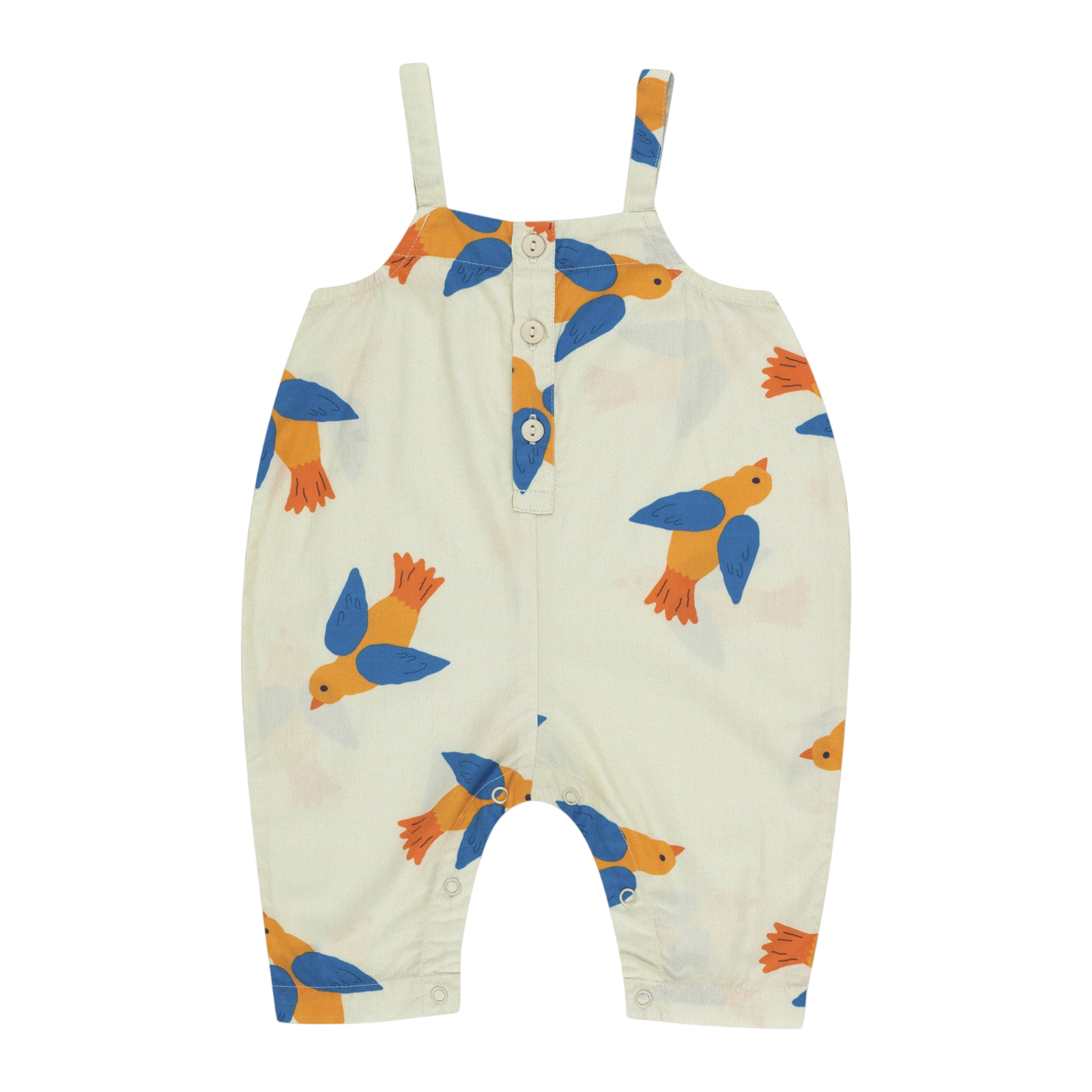 Baby Latzhose Birds Light Cream