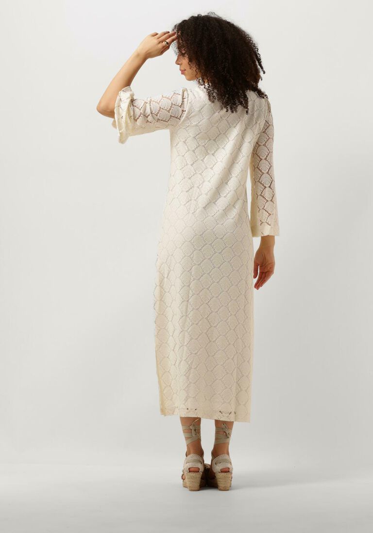 ANA ALCAZAR witte ana alcazar midi jurk maxi dress sleeves