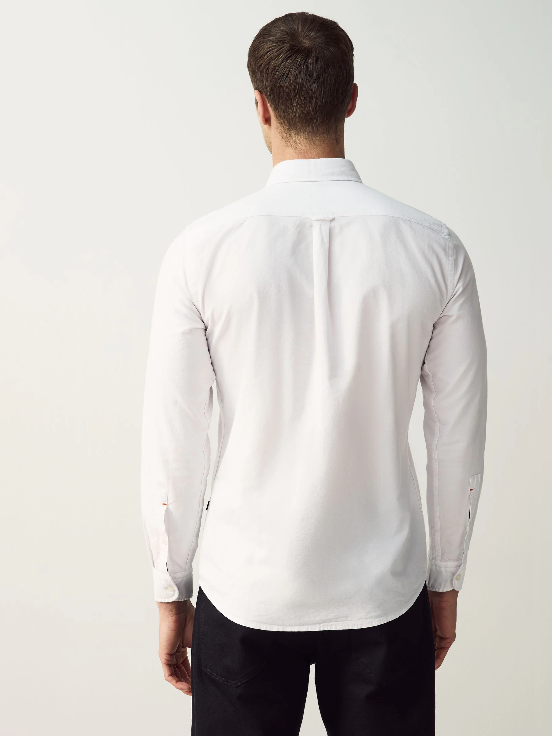 Wit - BOSS Regular Fit Button Down Cotton Shirt