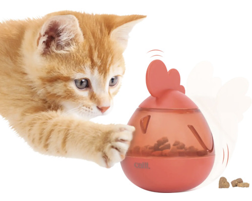 Catit Pixi snackdispenser, rood kraantje, ca. 8 x 10 cm, voor snacks tot 9 mm