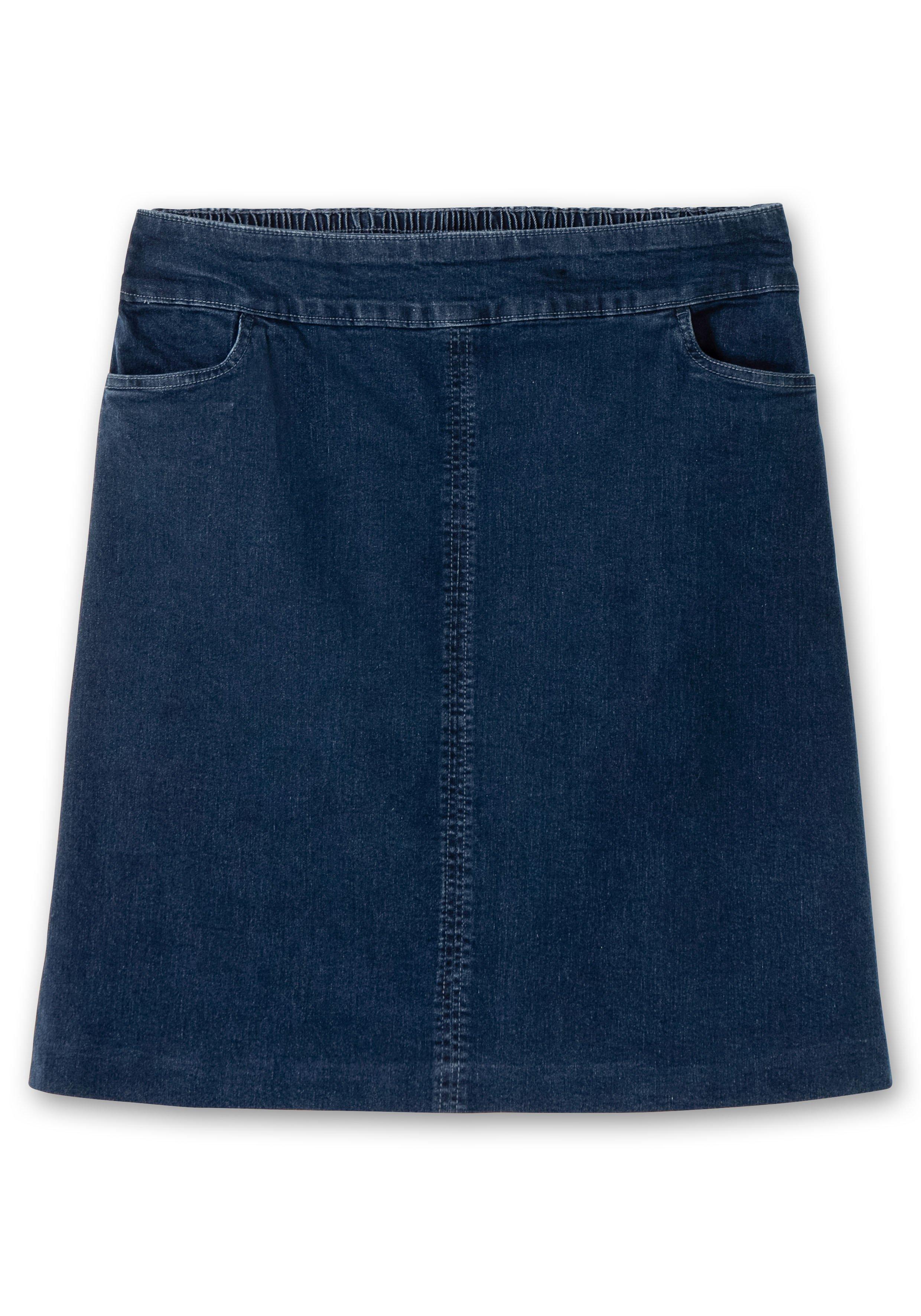Jeansrock mit Taschen, in A-Linie