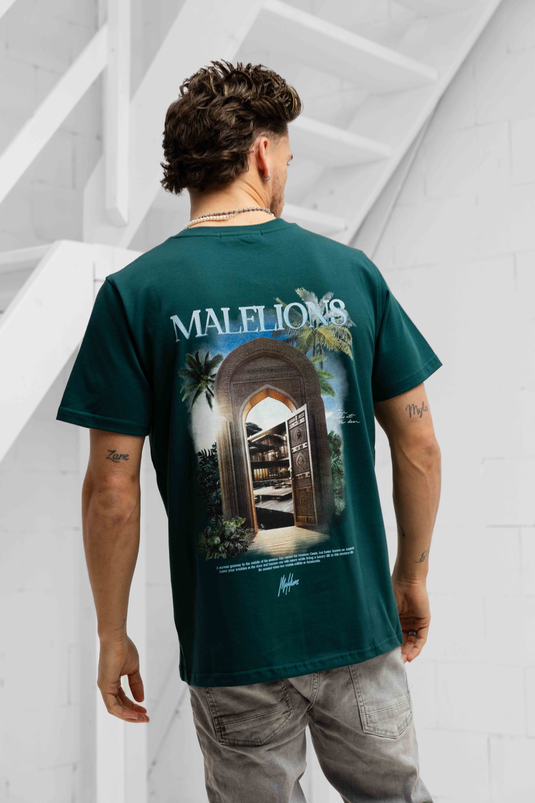 Malelions Amazon T-Shirt Heren Groen