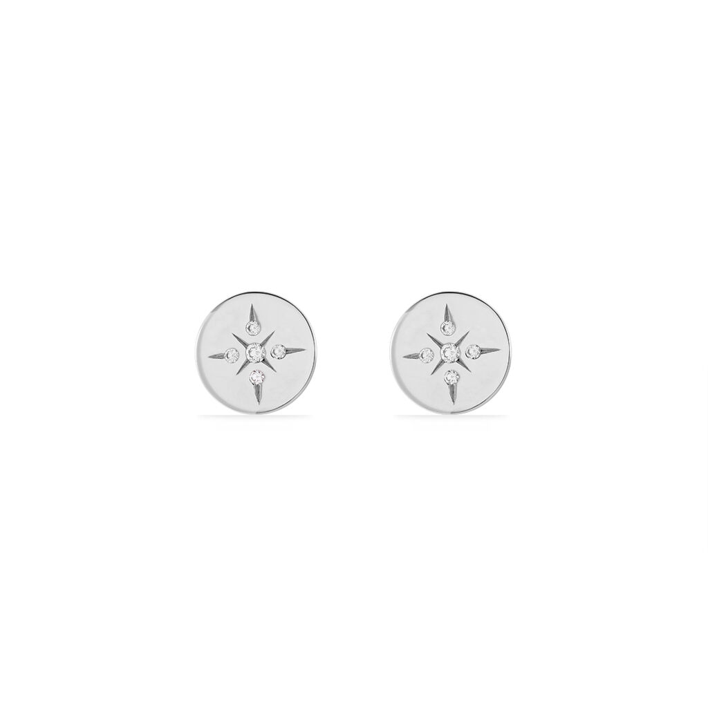 Boucles D'oreilles Pendantes Perona Argent Blanc Oxyde De Zirconium