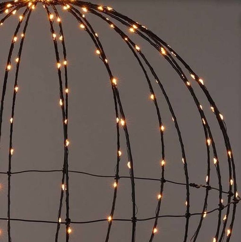 Lichtbol - Metaal met timer - Warm licht - 40 cm - Kerstversiering