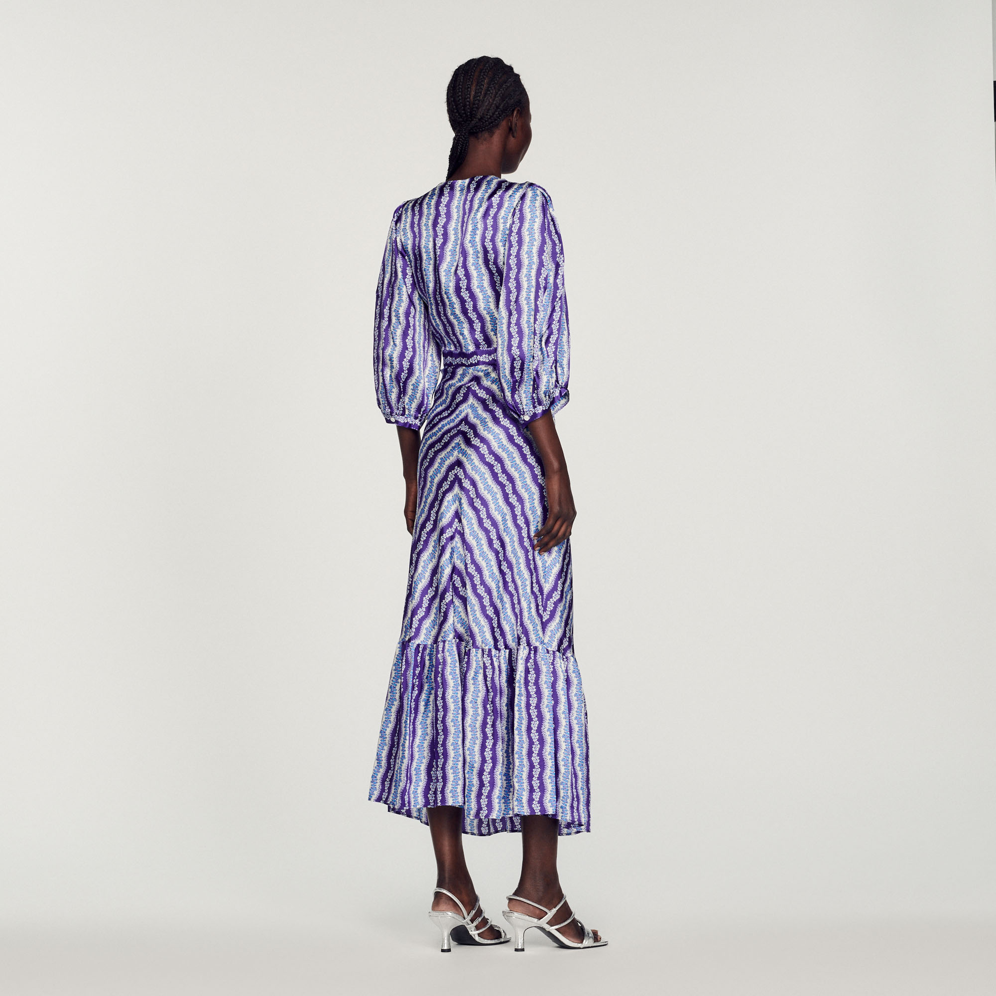 Robe torsadee imprime fleuri