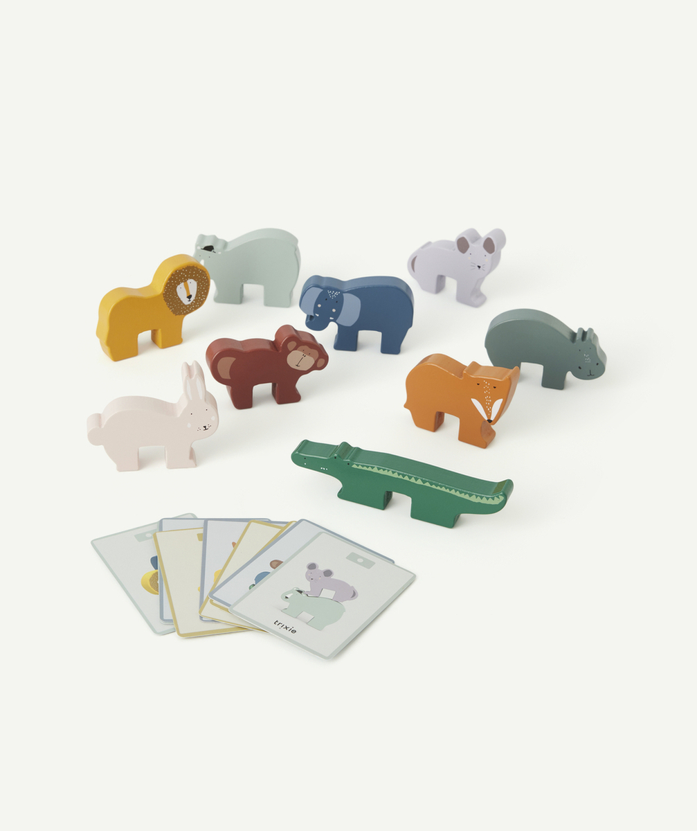 TRIXIEJEU D'EMPILAGE D'ANIMAUX EN BOIS BÉBÉ
