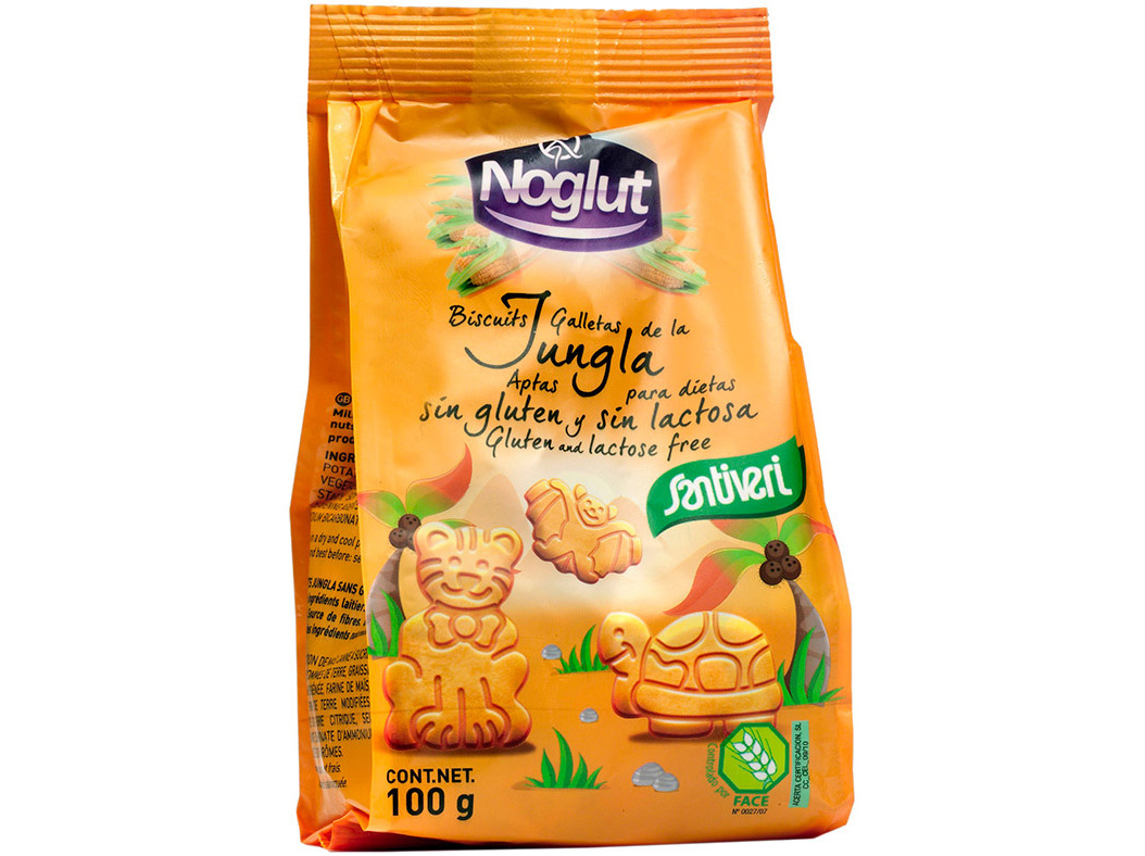 BOLACHAS SANTIVERI NOGLUT ANIMAIS SELVA SEM GLÚTEN 100G