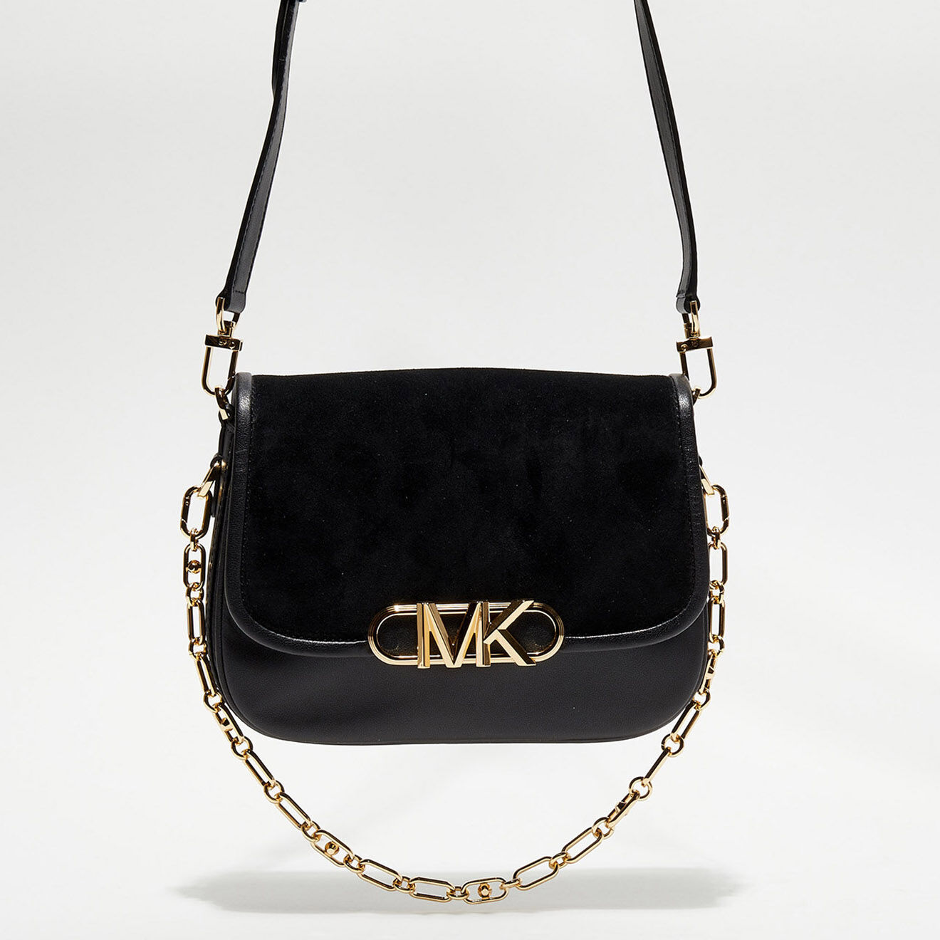 Michael Kors Sac porté épaule en Cuir Parker noir - 23x19x6 cm
