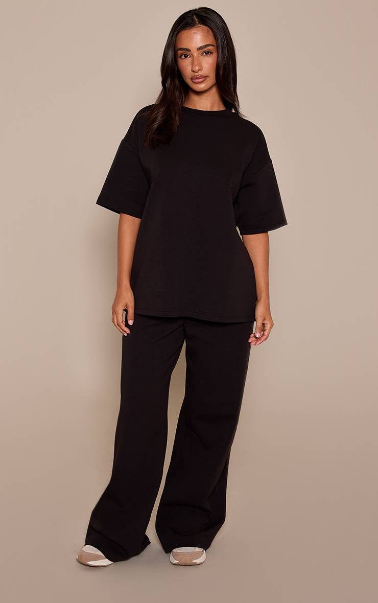 Noir T-shirt Oversize Boxy Petite
