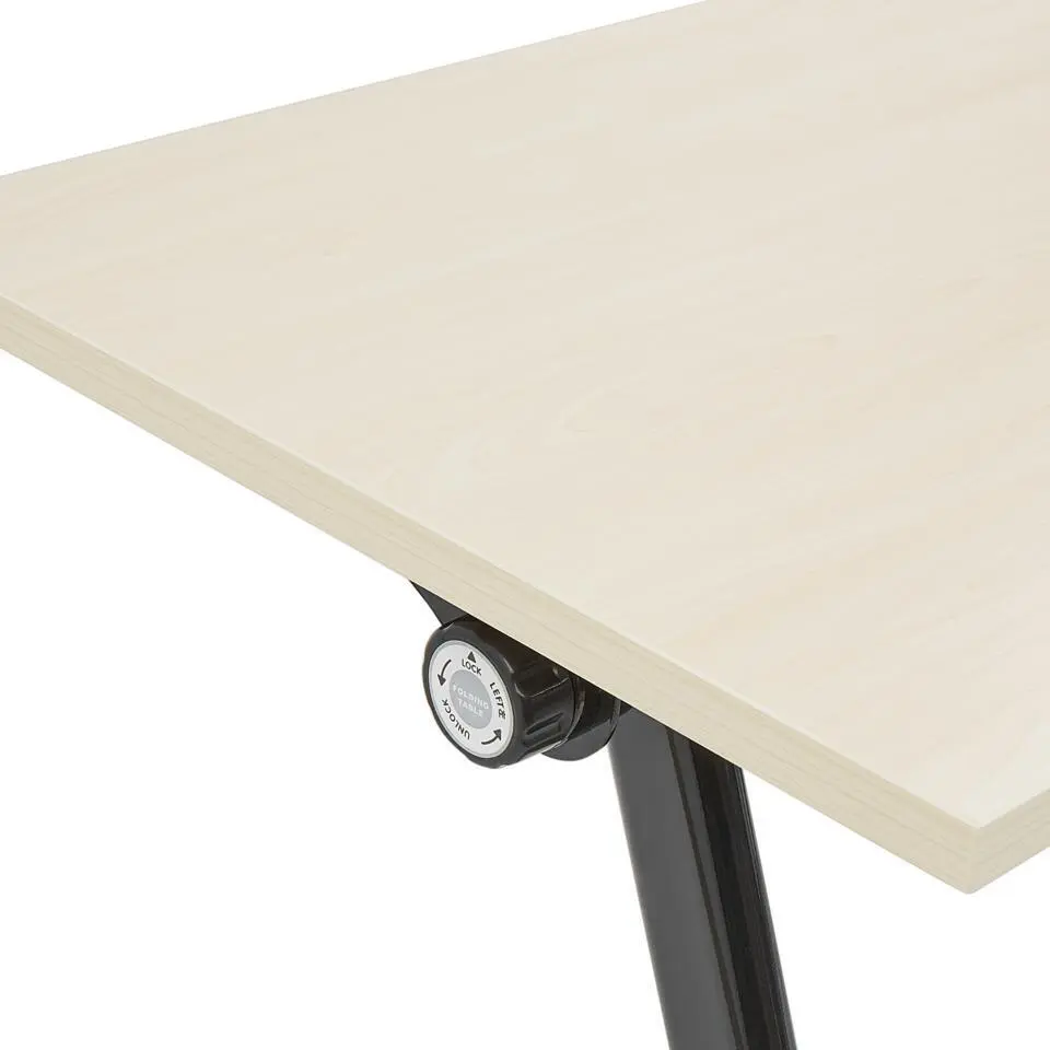 BENDI - Bureau verstelbaar - Lichtbruin/Zwart - 120 x 60 cm - Metaal