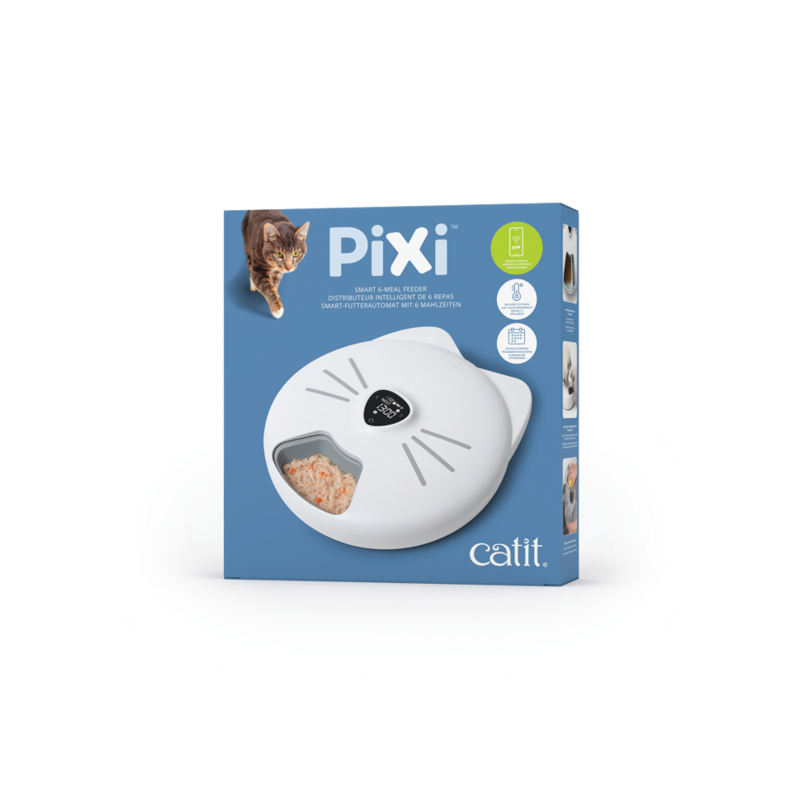 Catit - distributeur automatique pixi smart avec 6 repas (nourriture humide)